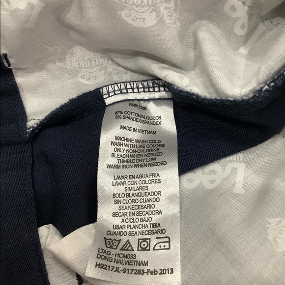 Junior's Lee Uniforms 11 Large Shorts Chino Khakis Bermuda Stretch Navy Blue NWT - Picture 8 of 11